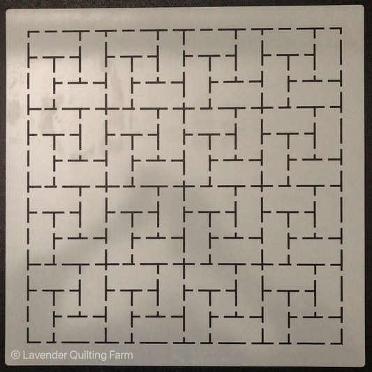 Log Cabin Grid Stencil – 12" x 12" (30.5 x 30.5 cm)