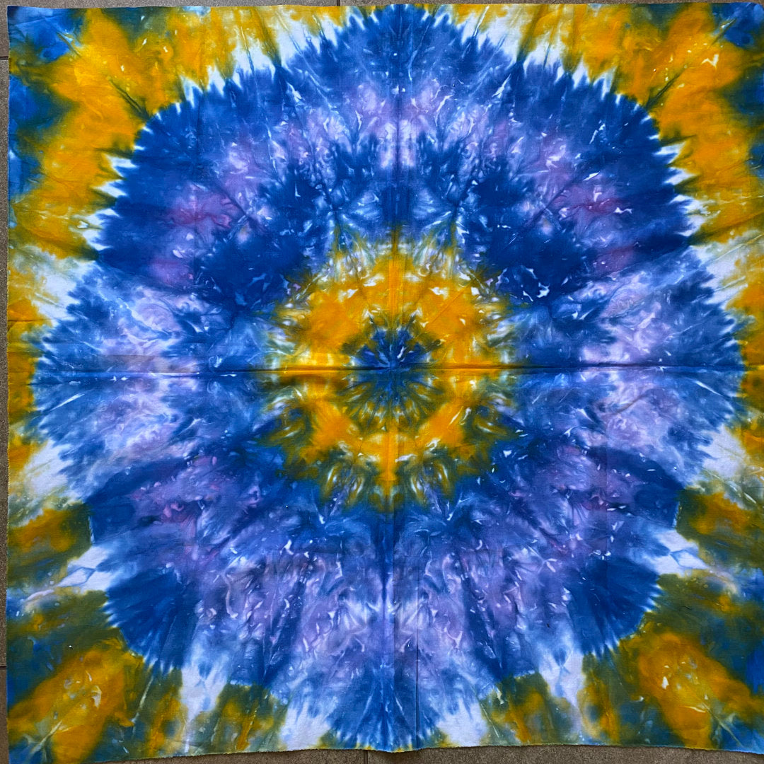 Tie-Dyed Cotton Panel (70 x 70 cm) - Dandelion